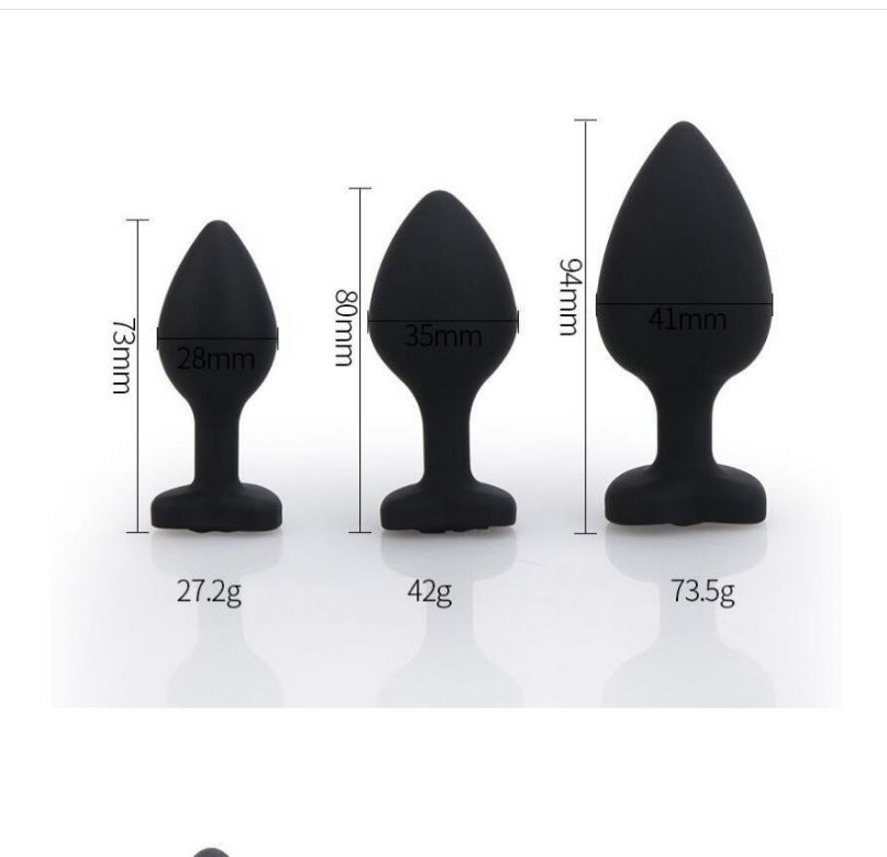 Buttplug i Silikon med hjerte