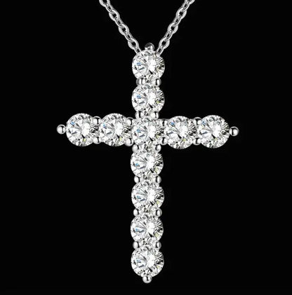 Kors halskjede av sølv