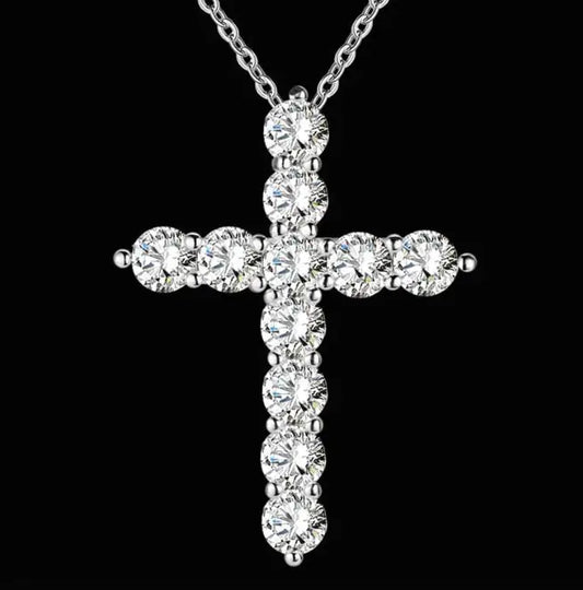 Kors halskjede av sølv