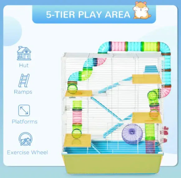 Stort hamsterbur - full pakke