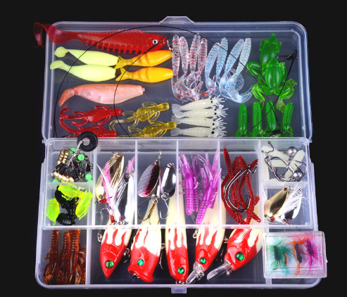 Fiskeboks med agnsett