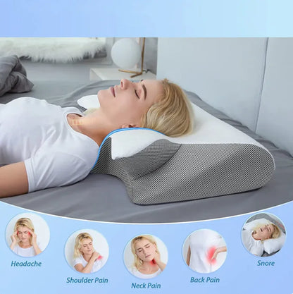 Ergonomisk memory foam butterfly pute - For vond nakke og bedre søvn