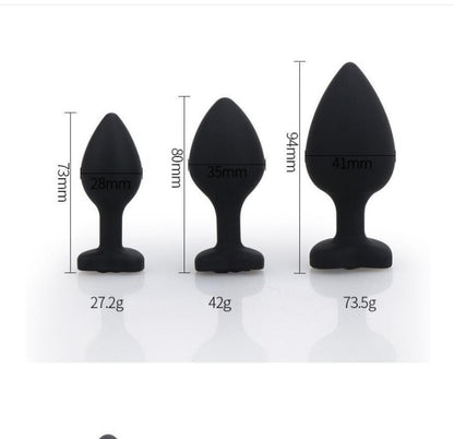 Buttplug i Silikon med hjerte