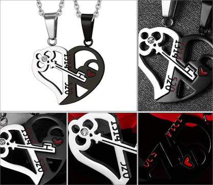 Hjerteformet par halskjede