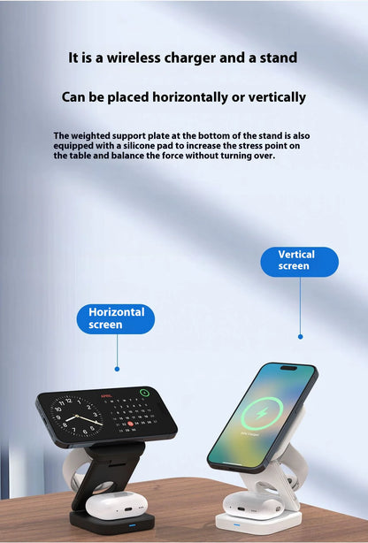 3-i-1 foldbar trådløs lader