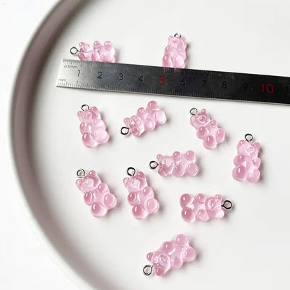 Gele Bamse Øredobber og Anheng Sett