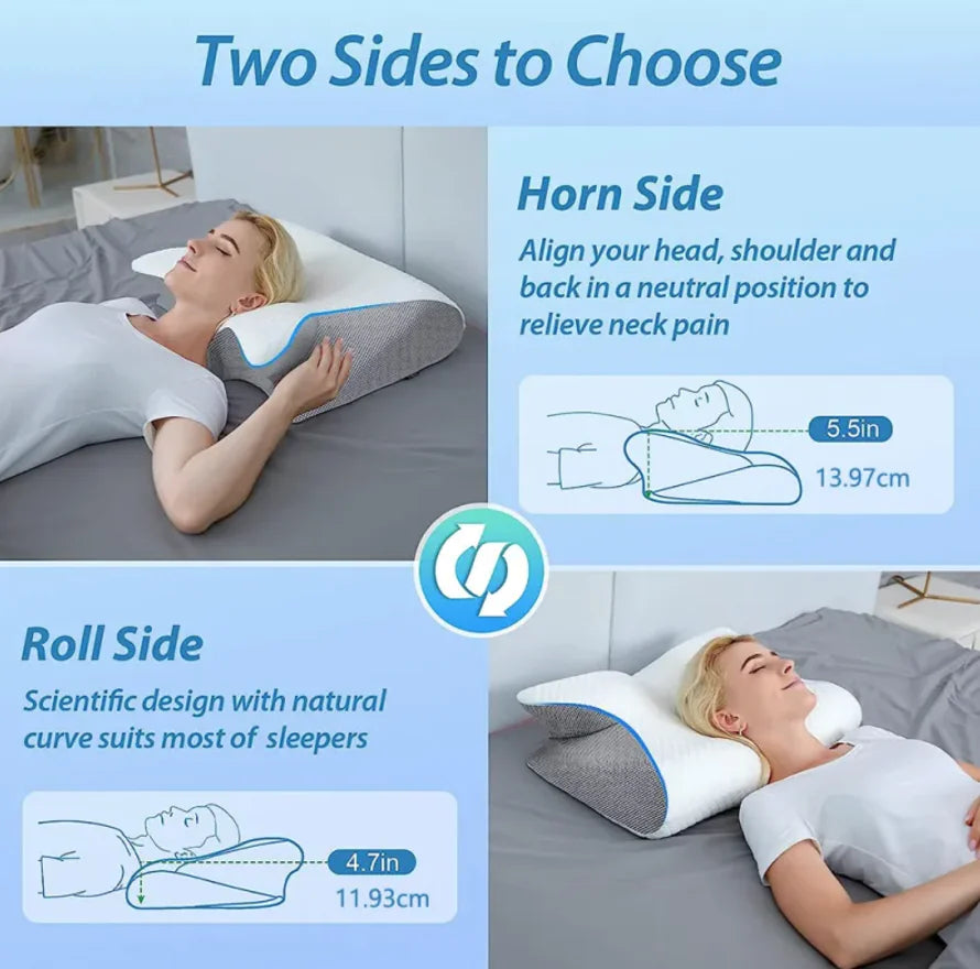 Ergonomisk memory foam butterfly pute - For vond nakke og bedre søvn