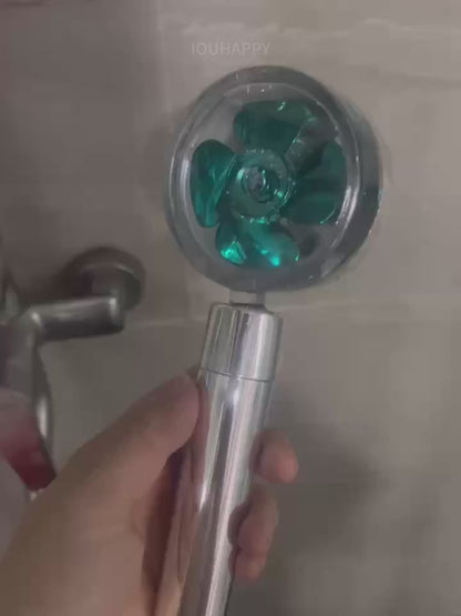 Høytrykk dusjhode med vifte og filter