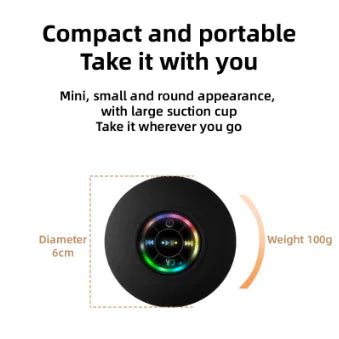 Bluetooth høyttaler med sugekopp